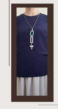 Load image into Gallery viewer, Contemporary Necklace - Resin / Acetate Pendant: Waxed cord (Product ref: N090)
