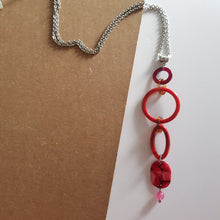 Load image into Gallery viewer, Contemporary Necklace - Resin / Acetate Pendant: Metal chain (Product ref: N101)