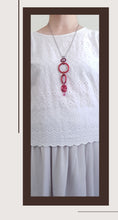 Load image into Gallery viewer, Contemporary Necklace - Resin / Acetate Pendant: Metal chain (Product ref: N101)