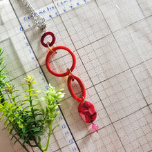 Load image into Gallery viewer, Contemporary Necklace - Resin / Acetate Pendant: Metal chain (Product ref: N101)