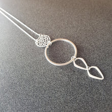 Load image into Gallery viewer, Contemporary Necklace - Silver Tone Pendant: Metal chain (Product ref: N105)