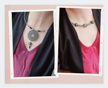 Load image into Gallery viewer, Choker Necklace - Silver Tone ( Product ref: N140 )