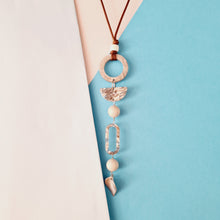 Load image into Gallery viewer, Contemporary Necklace - Resin / Acetate Pendant: Waxed cord (Product ref: N161)