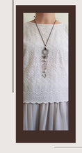 Load image into Gallery viewer, Contemporary Necklace - Resin / Acetate Pendant: Waxed cord (Product ref: N161)