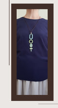 Load image into Gallery viewer, Contemporary Necklace - Resin / Acetate Pendant: Waxed cord (Product ref: N162)