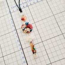 Load image into Gallery viewer, Contemporary Necklace - Resin / Acetate Pendant: Waxed cord (Product ref: N371-S)