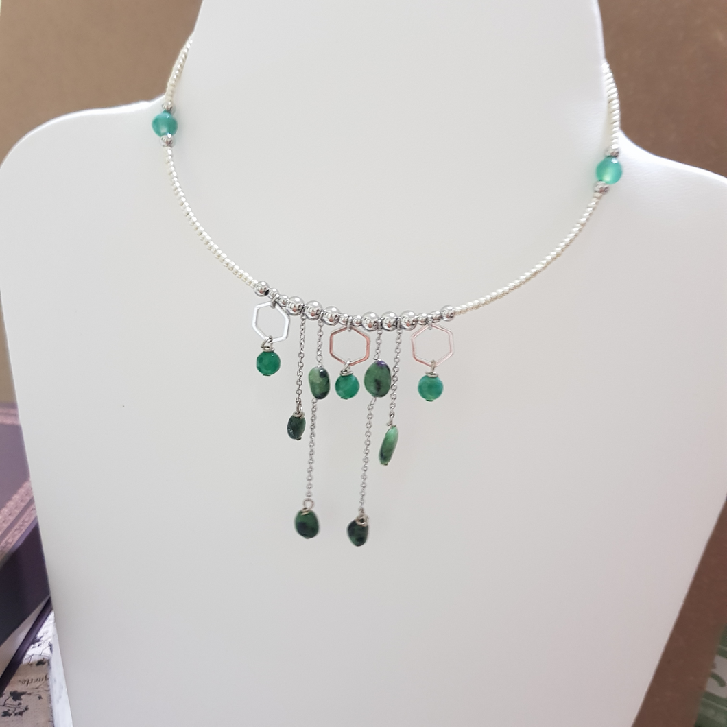 Choker Necklace - Gemstones ( Product ref: N148 )