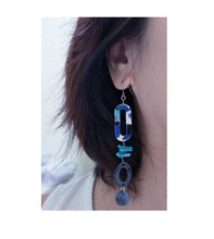 Load image into Gallery viewer, Asymmetrical Earrings - Resin / Acetate  (Product ref: E066)
