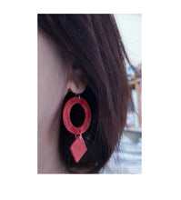 Load image into Gallery viewer, Asymmetrical Earrings - Resin / Acetate  (Product ref: E067)
