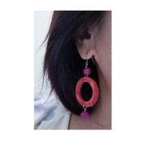 Load image into Gallery viewer, Asymmetrical Earrings - Resin / Acetate  (Product ref: E067)
