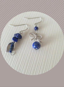Asymmetrical Earrings - Gemstones (Product ref: E020)