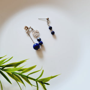 Front Back Earrings - Gemstones (Product ref: E021)