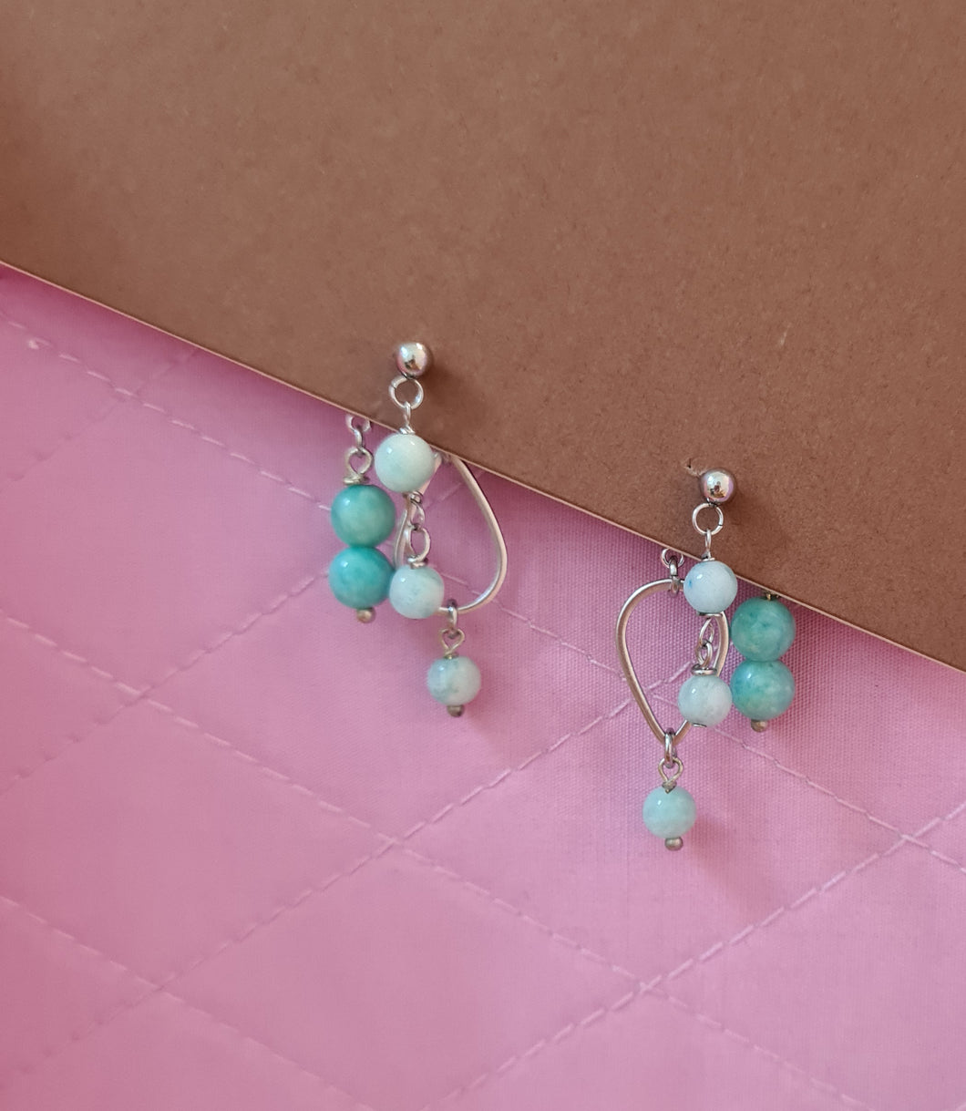 Front Back Earrings - Gemstones (Product ref: E052)