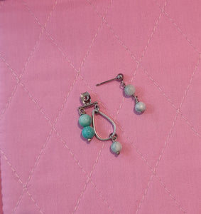 Front Back Earrings - Gemstones (Product ref: E052)