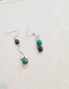Asymmetrical Earrings - Gemstones (Product ref: E183)