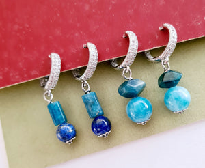 Hoop Earrings - Gemstones (Product ref: E344)