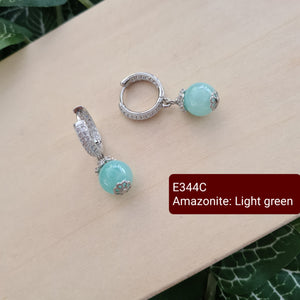 Hoop Earrings - Gemstones (Product ref: E344)