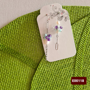 Asymmetrical Earrings - Gemstones (Product ref: E00118)