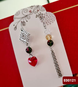 Asymmetrical Earrings - Gemstones (Product ref: E00121)