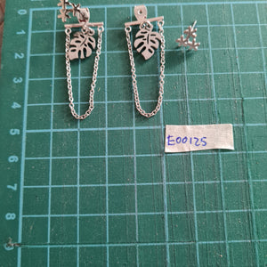 Steel Earrings -Front Back Earrings - (Product ref: E00125)