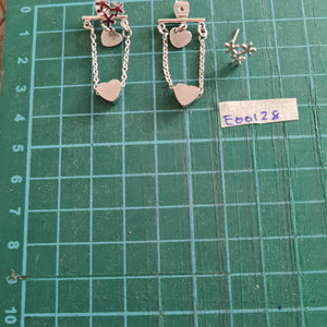 Steel Earrings -Front Back Earrings - (Product ref: E00128)