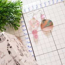 Load image into Gallery viewer, Asymmetrical Earrings - Resin / Acetate  (Product ref: E064)
