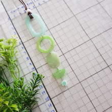 Load image into Gallery viewer, Contemporary Necklace -  Resin / Acetate Pendant: Waxed cord  (Product ref: N162)
