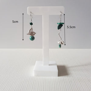 Asymmetrical Earrings - Gemstones (Product ref: E016)