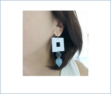 Load image into Gallery viewer, Asymmetrical Earrings - Resin / Acetate  (Product ref: E044)
