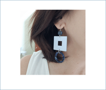 Load image into Gallery viewer, Asymmetrical Earrings - Resin / Acetate  (Product ref: E044)
