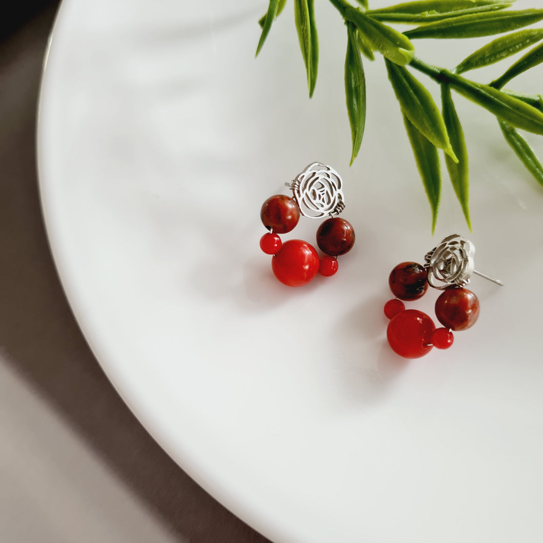 Dainty Stud Earrings - Gemstones (Product ref: E001)