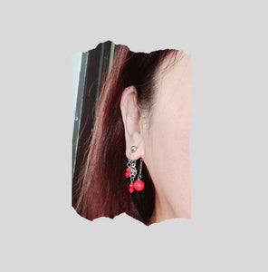 Front Back Earrings - Gemstones (Product ref: E022)