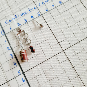 Front Back Earrings - Gemstones (Product ref: E024)