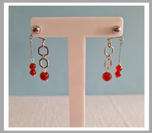 Load image into Gallery viewer, Front Back Earrings - Gemstones (Product ref: E025Scr)
