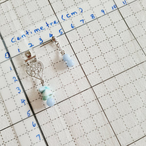 Front Back Earrings - Gemstones (Product ref: E027)