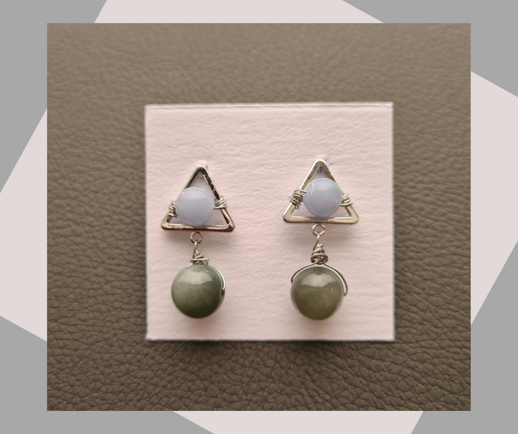 Dainty Stud Earrings - Gemstones (Product ref: E035)