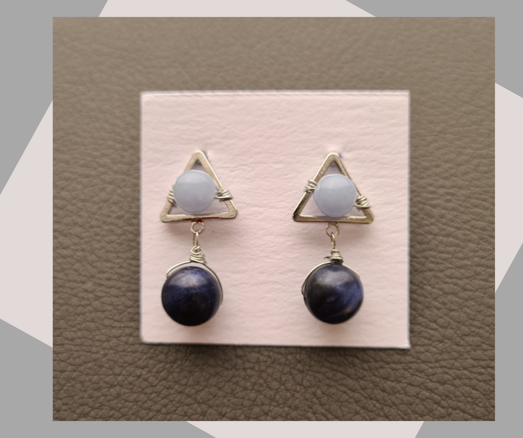 Dainty Stud Earrings - Gemstones (Product ref: E036)