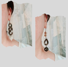 Load image into Gallery viewer, Asymmetrical Earrings - Resin / Acetate (Product ref: E042)
