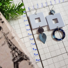 Load image into Gallery viewer, Asymmetrical Earrings - Resin / Acetate  (Product ref: E044)
