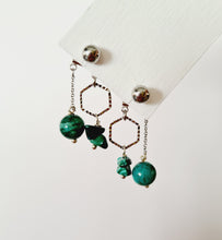 Load image into Gallery viewer, Front Back Earrings - Gemstones (Product ref: E046Scr)
