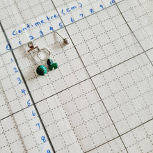 Load image into Gallery viewer, Front Back Earrings - Gemstones (Product ref: E046Scr)
