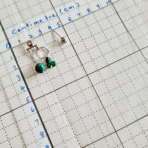 Front Back Earrings - Gemstones (Product ref: E046Scr)