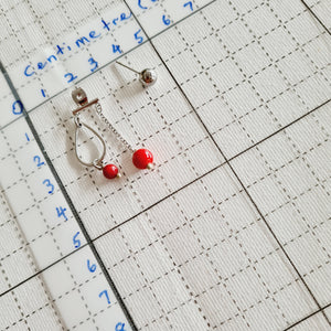 Front Back Earrings - Gemstones (Product ref: E051)
