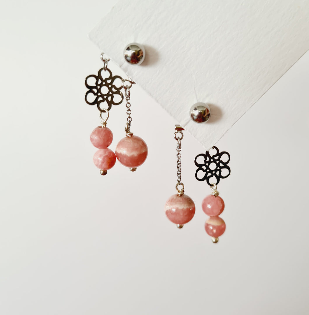 Front Back Earrings - Gemstones (Product ref: E053)