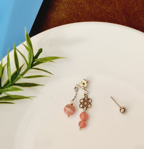 Front Back Earrings - Gemstones (Product ref: E053)