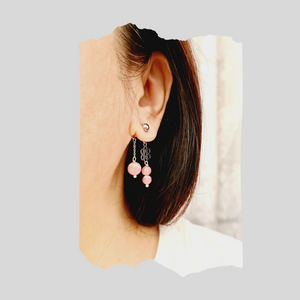 Front Back Earrings - Gemstones (Product ref: E053)