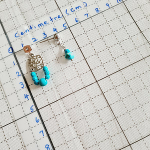 Front Back Earrings - Gemstones (Product ref: E057)