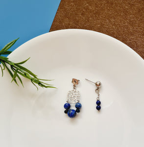 Front Back Earrings - Gemstones (Product ref: E058)