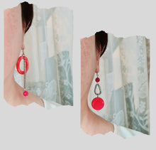 Load image into Gallery viewer, Asymmetrical Earrings - Resin / Acetate  (Product ref: E065)
