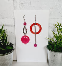 Load image into Gallery viewer, Asymmetrical Earrings - Resin / Acetate  (Product ref: E065)
